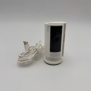 Ring Indoor Cam 2nd Gen Plug-In WiFi Security Camera White w/ USB Cable